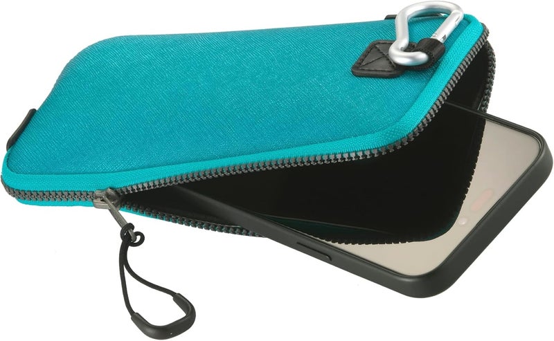 OneJoy Phone Sleeve Lightweight Cell Phone Pouch for Mobile Protection, Slim Fit and Durable, with Clip-on for Easy Carrying, Enough for 6.1" to 6.9" Cellphone [ Blue ] - Image 3